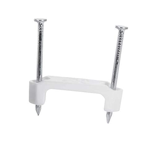Gardner Bender ½ Inch Plastic Cable Staples 500 Pack for 14/2, 12/2, 10/2 NM Cable, White
