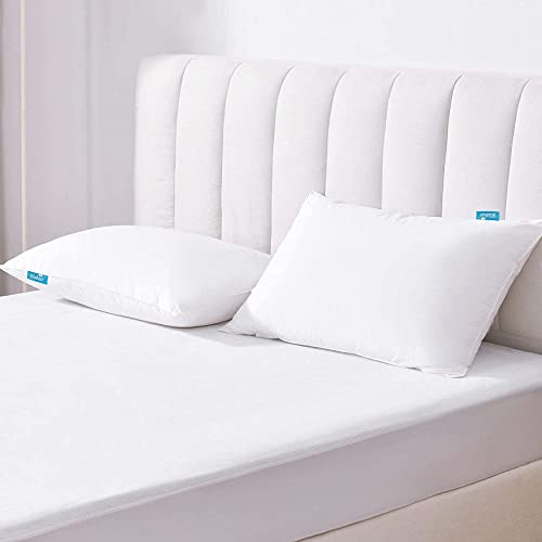 Biloban Waterproof Pillow Protectors 2-Pack, Standard Size with Zipper