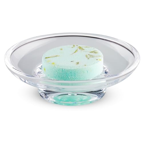 NiHome Glass Shower Steamer Holder - No-Clog Aromatherapy Tray