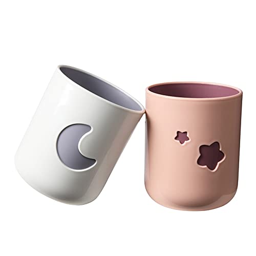Moon & Stars Couple Toothbrush Cup Set of 2 - 13.5oz, Two-Color Design