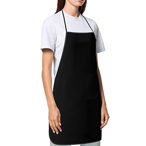 HooSo Personalized Custom Kitchen Apron with Pockets and Logo