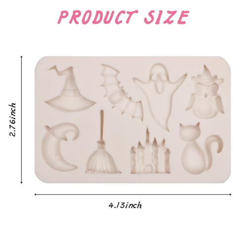 Witch Hat Halloween Silicone Fondant Mold for Cake & Candy