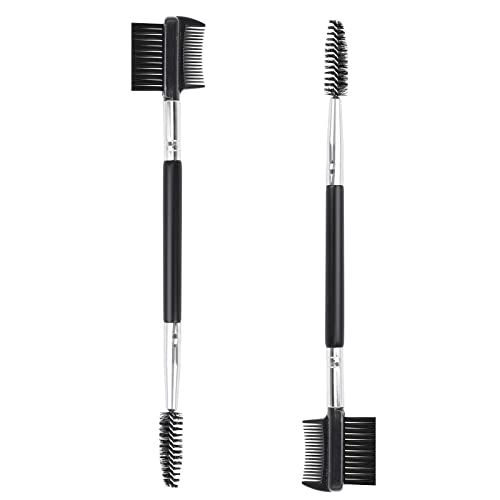 MUIIGOOD 3-in-1 Eyebrow Brush and Eyelash Comb Grooming Tool - 2 Pack