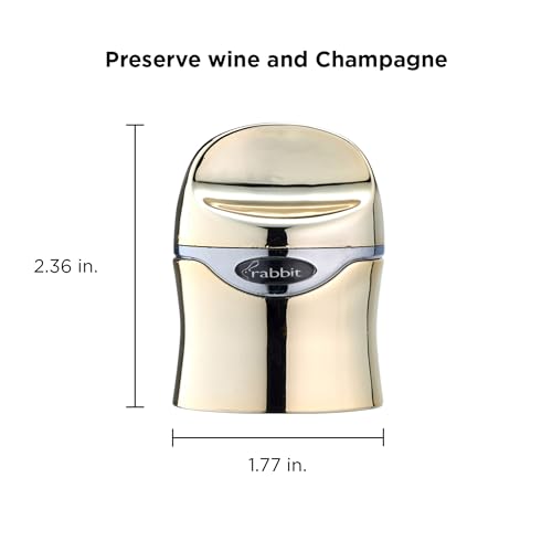 Rabbit Gold Champagne and Wine Sealer - Air-Tight Preserver