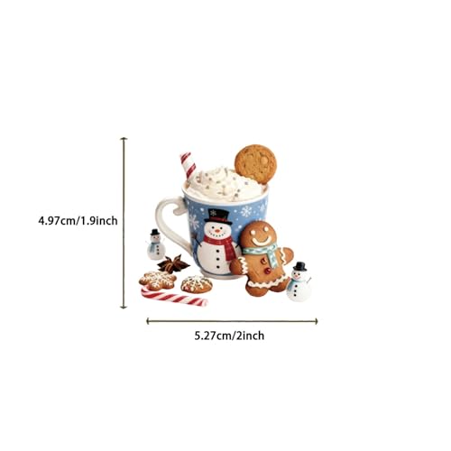 50 Pcs Gingerbread Man Stickers for Christmas Decor
