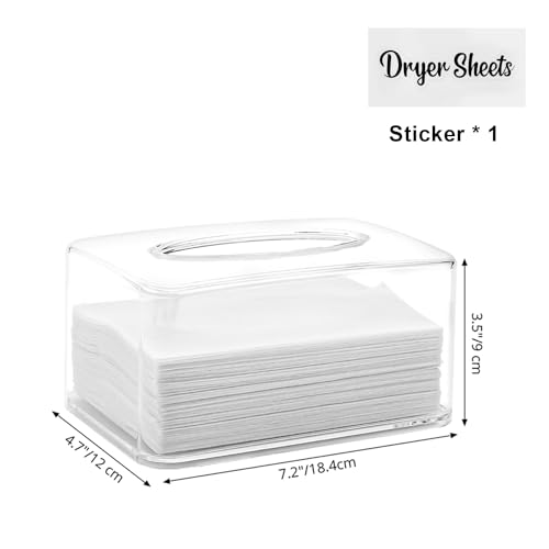 VOTLEVT Clear Dryer Sheet Holder & Tissue Dispenser for Laundry Room