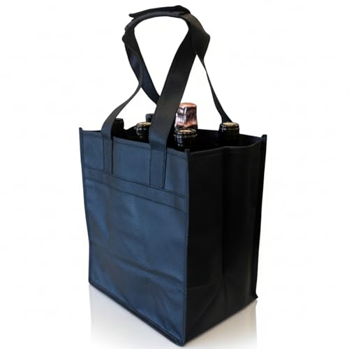 Eco-Friendly 6-Bottle Wine Tote Bag with Dividers