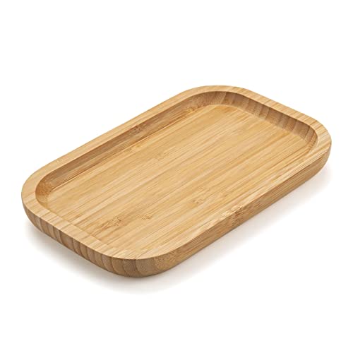 Bamboo Vanity Tray for Bathroom & Home Decor – 7.9 x 5.1 x 0.8 Inch