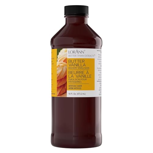 LorAnn Oils Butter Vanilla Emulsion for Baking - 16 Fl Oz Flavoring