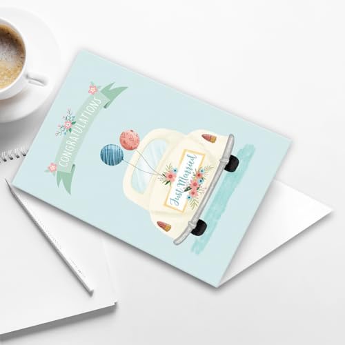 Exquisite Wedding Engagement Card with Envelope | 8x5.3 Inch