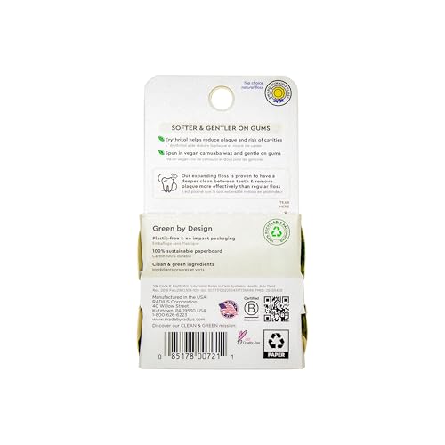 RADIUS Vegan Expanding Sponge Floss, Clove Cardamom, 55yd