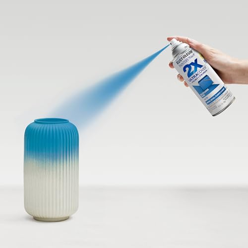 Rust-Oleum Painter's Touch 2X Spray Paint, Satin Wildflower Blue, 12 oz, 6 Pack