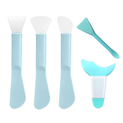 Silicone Face Mask Applicator Set with Spatula and Eyeliner Stencil 5Pcs