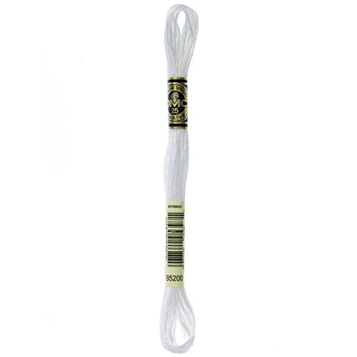 DMC 117-B5200 Snow White Embroidery Cotton Floss, 8.7 Yards