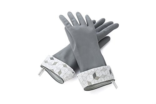 Full Circle High & Dry Natural Latex Cleaning Gloves - Large, Grey