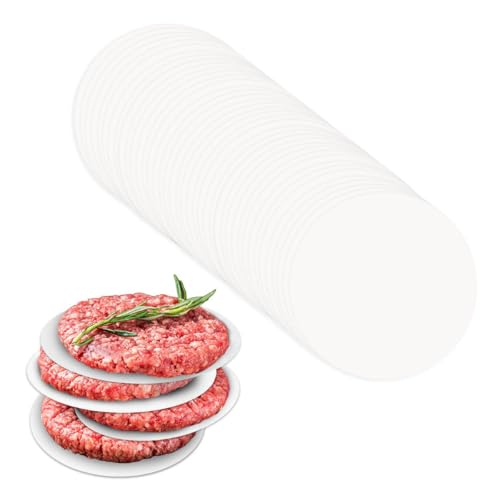 100 Pcs Non-Stick Hamburger Patty Papers - 4 Inch Baking Sheets