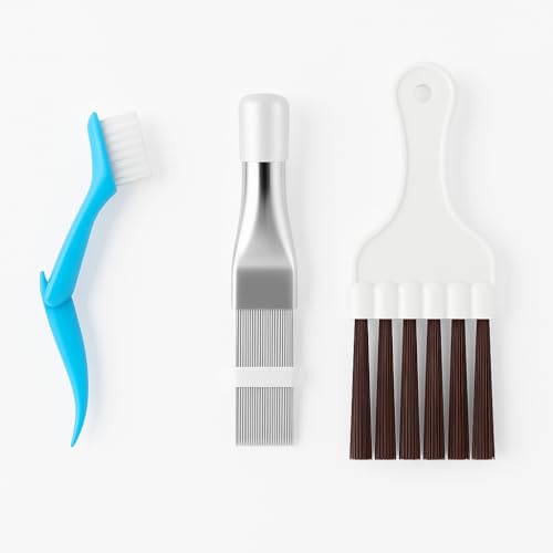 3-Piece Air Conditioner Condenser Fin Comb and Coil Cleaning Brush Kit