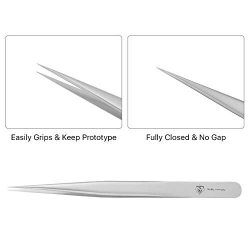 Pretty Memory Stainless Steel Pointed Eyelash Extension Tweezers