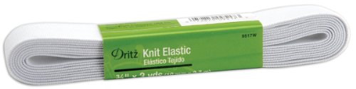 Dritz 3/4" Knit Elastic - 3 Yard Roll, White for Garments