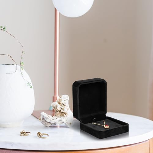 Black Velvet Necklace Pendant Gift Box - 1 Piece