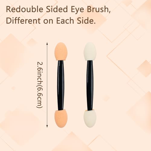 YOLCAR 150PCS Disposable Double Sided Eyeshadow Applicators 6.2cm Sponge Brush