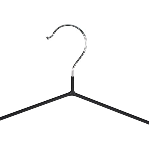 Simplify 12-Pack Metal Clothes Hangers - Space Saving Black Closet Hangers
