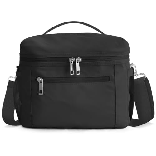 DALINDA Medium Insulated Lunch Bag - Leak-Proof Cooler Black 7L