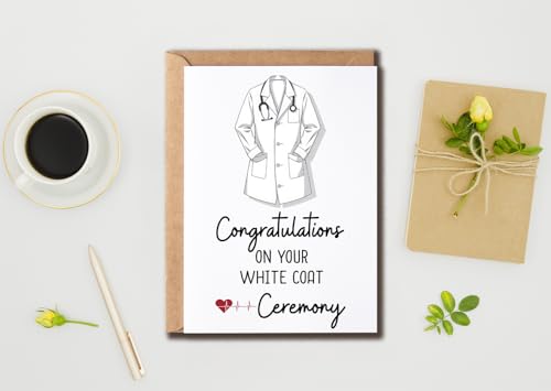 Doctor Graduation Card - White Coat Congratulations Card - 5x7