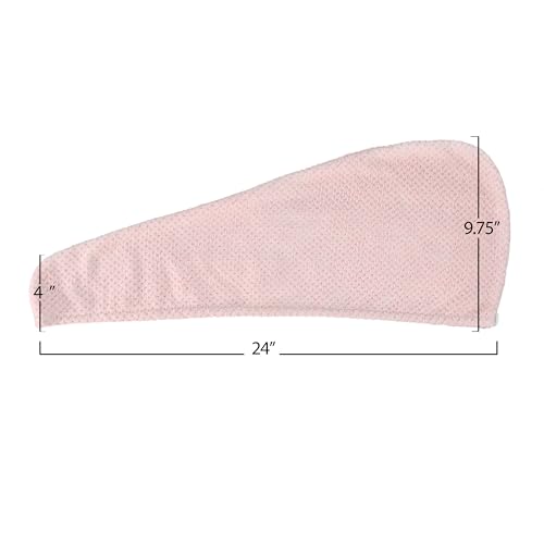 Expressions Pink Microfiber Hair Towel - Ultra-Absorbent & Frizz-Free