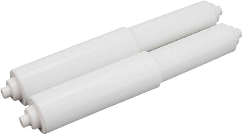 Adjustable White Toilet Paper Holder - Durable Plastic Bathroom Roller