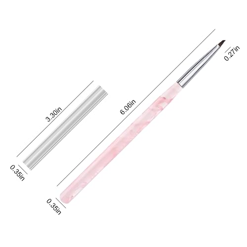 WOKOTO Triangular Pyramid Nail Art Brush - Pink Gradient Detail Liner