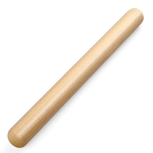 LorisArm 12-inch French Beech Wood Rolling Pin for Baking Dough and Pastry