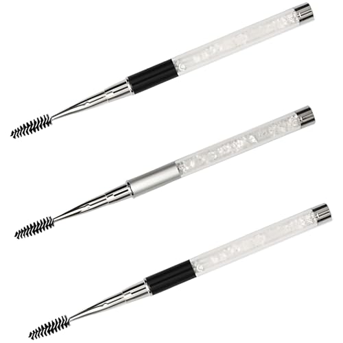 Kootinn 3-Piece Reusable Mascara Spoolies & Brow Brushes with Protective Caps
