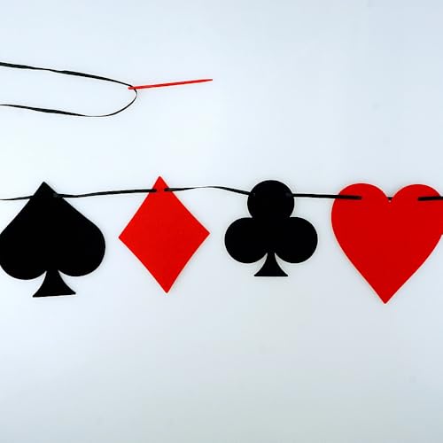 Poker Banner Felt Decorations 2 Pack - Hanging Casino Party Supplies