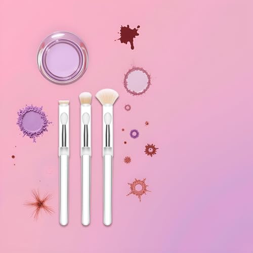 Silicone Lip Brush Set with Caps - 3 Pcs Lipstick Applicators