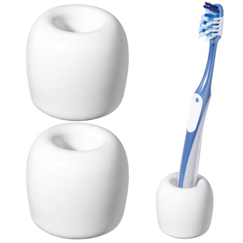 Urbanstrive Ceramic Toothbrush Holder Set - 2 Pack, White