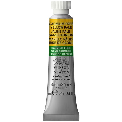 Winsor & Newton Professional Watercolor Tube 5ml Cadmium-Free Yellow Pale – Artist Quality Paint