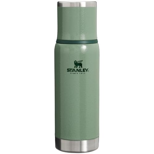 Stanley Adventure to Go Insulated Travel Tumbler - 17 OZ - Leak-Resistant Stainless Steel Insulated Bottle with Insulated Cup Lid and Splash-Free Stopper, Hammertone Green, 10-10816-001