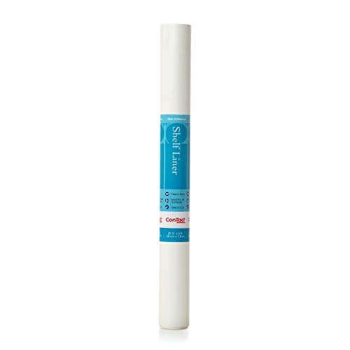 Con-Tact Shelf Liner, White Diamonds, Non-Adhesive, 20" x 60"