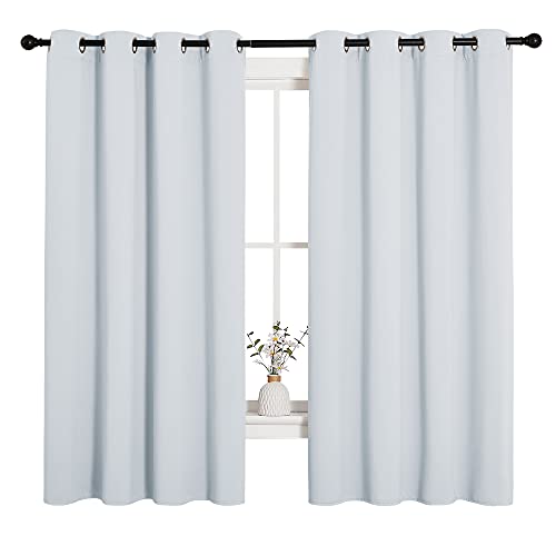 NICETOWN Greyish White Blackout Curtains 55" x 68" - 2 Panels