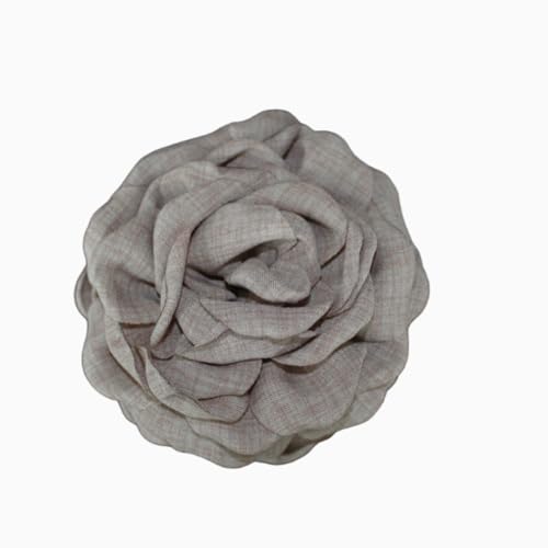 Rose Flower Hair Claw Clip 9cm Taupe for Thick and Thin Hair