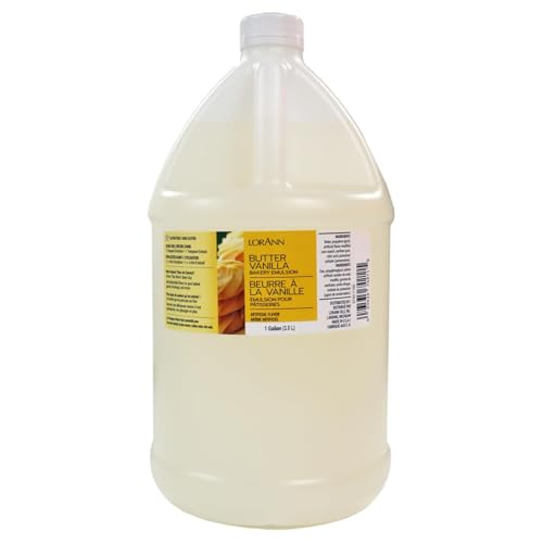 LorAnn Oils Butter Vanilla Emulsion - Gluten-Free Flavoring for Baking, 128 Fl Oz