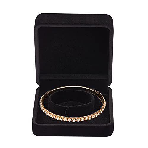 LETURE Velvet Jewelry Box Set - 2 Classic Bracelet Holders