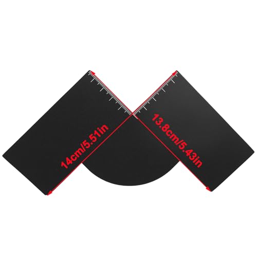 Lasuroa Barber Enhancement Card W Shape Hairline Shaping Tool with Measurement