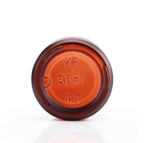 MZUU 60ml Refillable Amber Glass Pump Bottle for Lotion and Serum