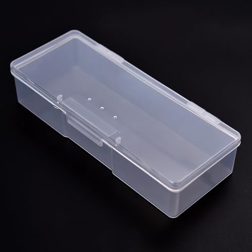 Clear Nail Art Storage Box for Manicure Tools | Durable Organizer