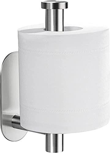 YIGII Silver Self-Adhesive Toilet Paper Holder No Drilling Needed