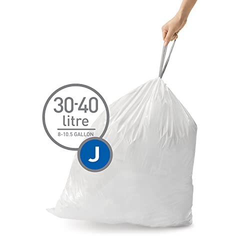 simplehuman Code J Drawstring Trash Bags, 240 Count - 30-45L