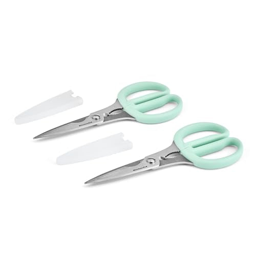 KitchenAid Classic 2-Piece Spearmint Kitchen Shear Set with Blade Sheath
