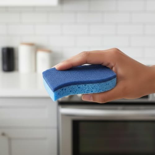 Non-Scratch Kitchen Sponge for Dishes - Multi-Surface Cleaning